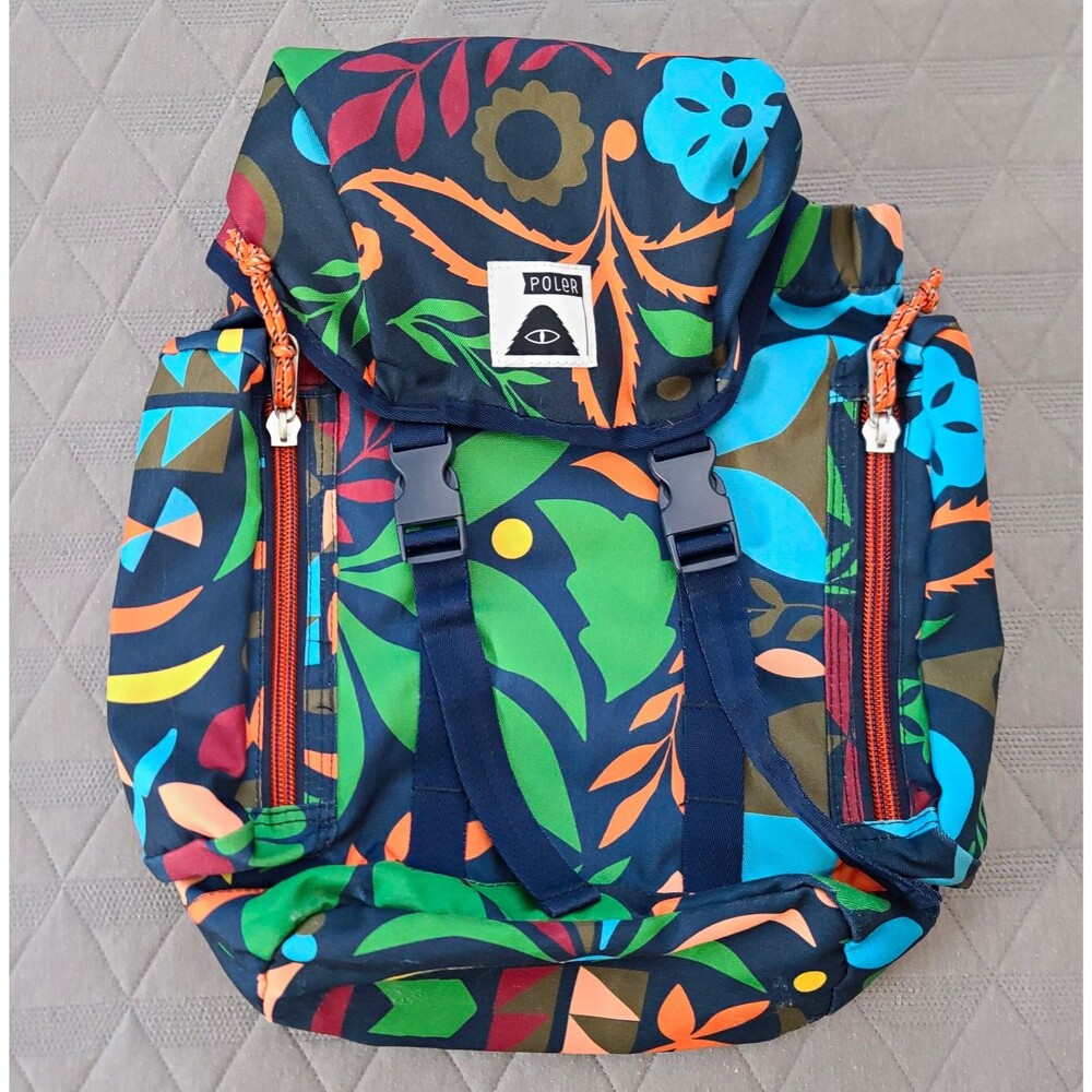 Poler Camp Vibes Mini Backpack 5L Floral Multicolor Polyester Buckle Straps